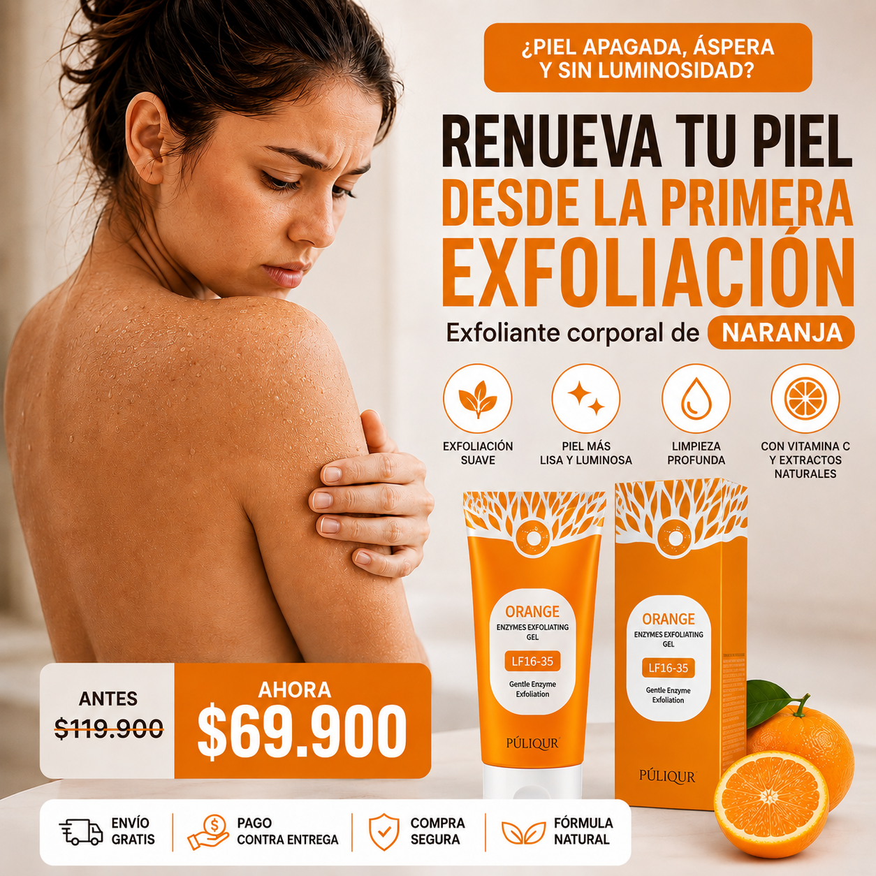 Exfoliante Enzimático de Naranja